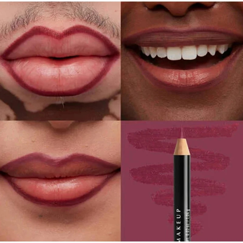Slim Lip Pencil Lip Color Durable Waterproof lipliner Lipliner Sexy Dumb Gloss Pencil Improve Lip Shape Lipstick Makeup 240705