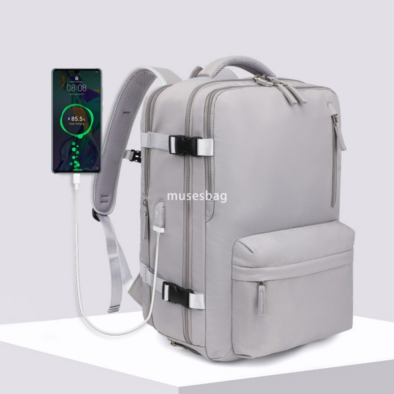 Temperament for both men and women high-end new expansion backpack universal backpack travel oversized luggage bag shoe compartment waterproof leisure