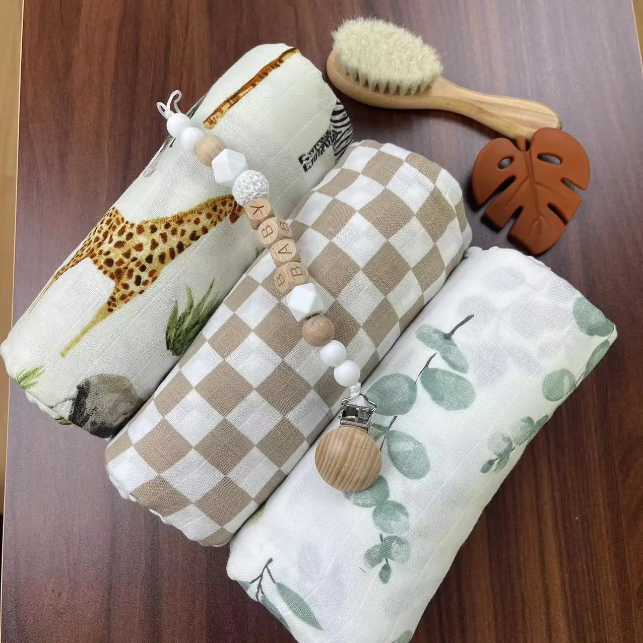 Muselina Bebe Algodon 120 X 120cm Cotton 2 Layers born Baby Bath Towel Wrap Muslin Swaddle Blankets 47 Inches 240703