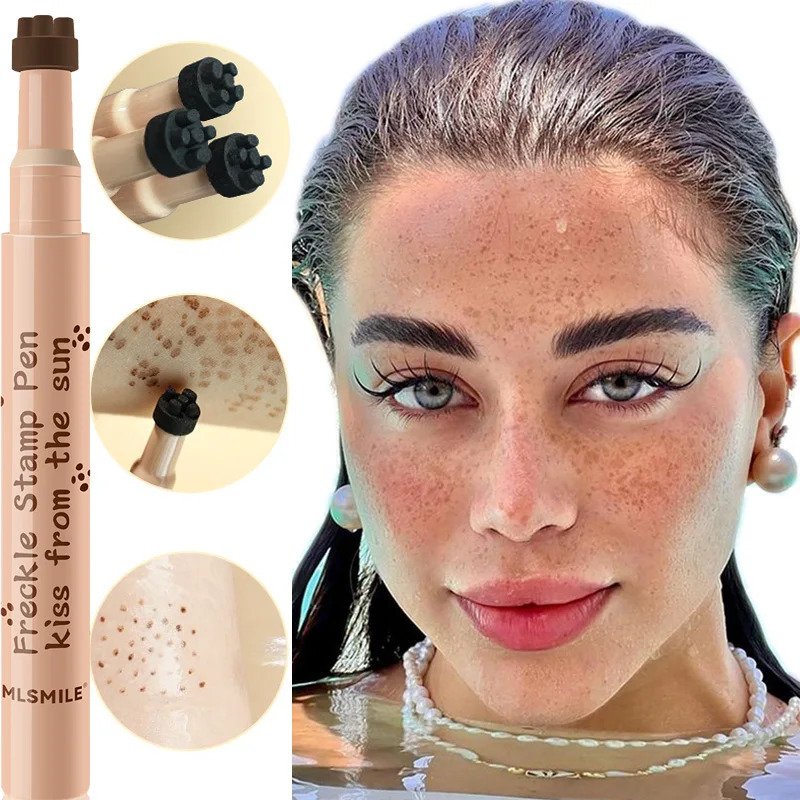1PC Face Fake Freckles Pen Natural Waterproof Lifelike Fake Freckles Pen For Long Lasting Look Dot Spot Pen Makeup Tool Cosmetic o240705