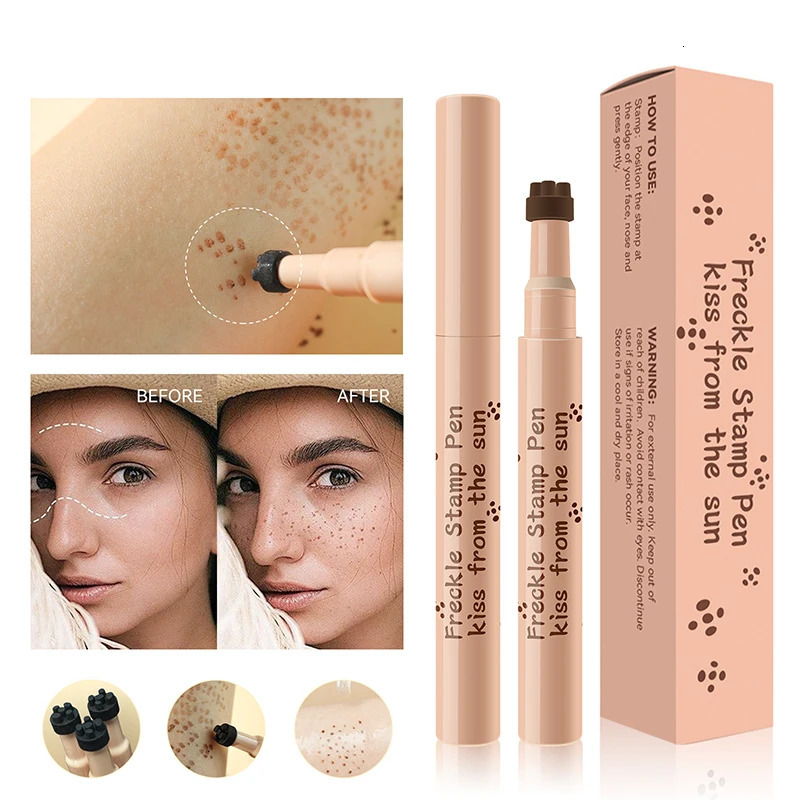 1PC Face Fake Freckles Pen Natural Waterproof Lifelike Fake Freckles Pen For Long Lasting Look Dot Spot Pen Makeup Tool Cosmetic o240705