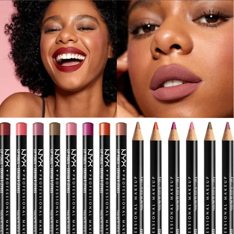Slim Lip Pencil Lip Color Durable Waterproof lipliner Lipliner Sexy Dumb Gloss Pencil Improve Lip Shape Lipstick Makeup 240705
