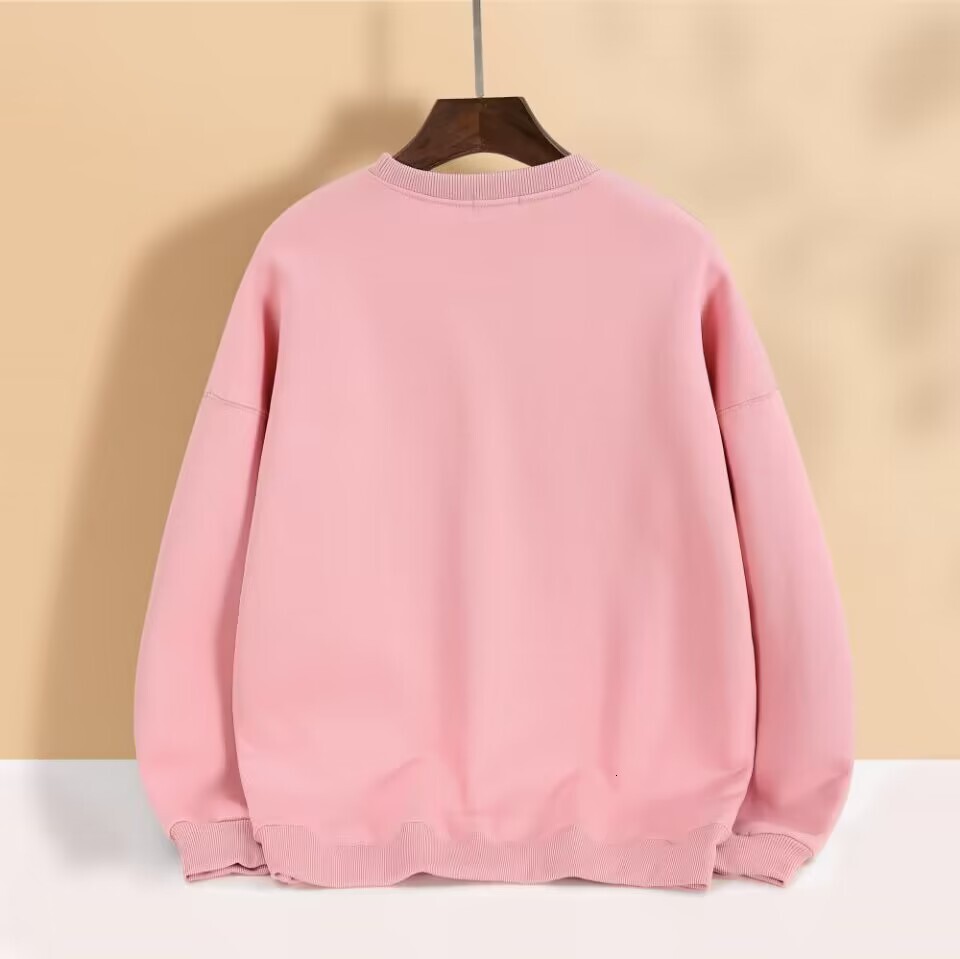 2024 autumn winter new neck plush hoodie for men Pearl style plush large drop shoulder round neck hoodie pullover trendy brand F7.6#53.9