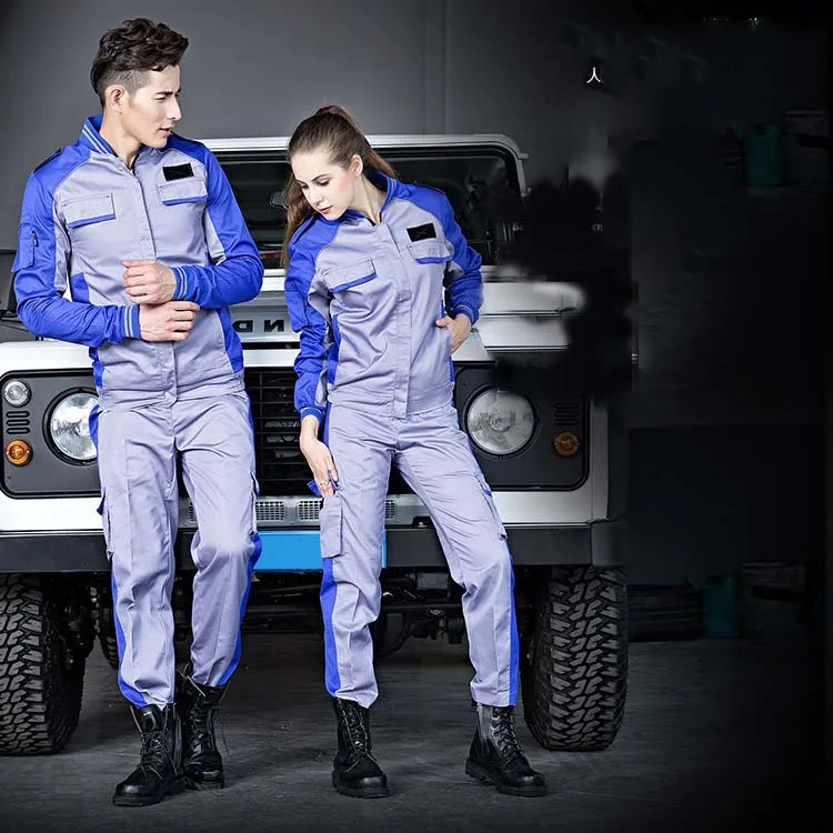 Welding Suits Workwear Clothes Men Women Long Sleeves Workmen Work Uniform Car Workshop Welding Suit Mechanical Working Overalls 240704