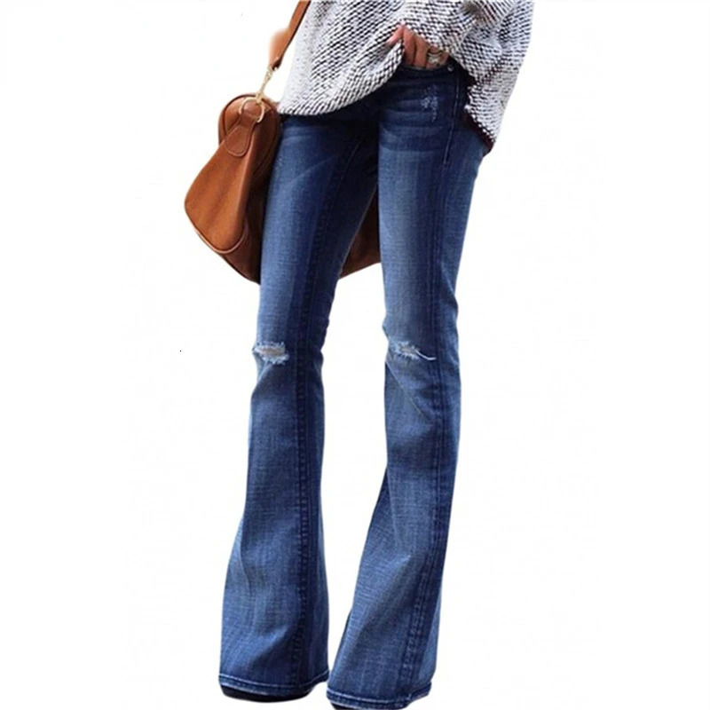 Women Bootcut Jeans Slim Fit Denim Pants Bell Bottom Straight High Waist Bootleg Jeans Stretch Female Flare Trouser Maxi 240702