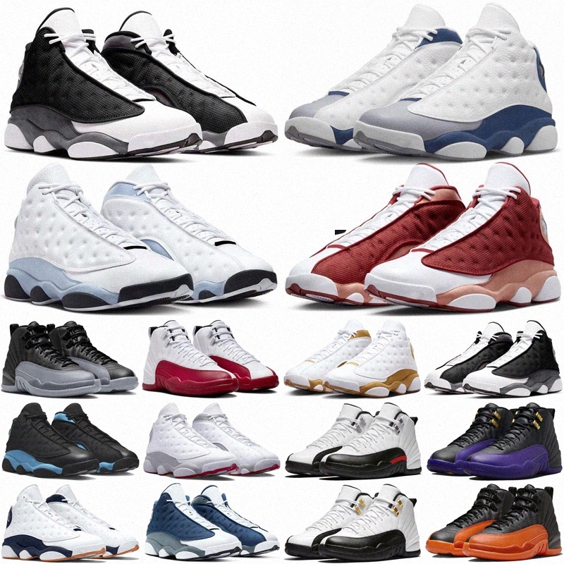 With box men basketball shoes Wheat wolf grey Red toe Brave large-sized womens baskets shoe womens trainers Sports sneakers 36-47 hot classic PQZa#