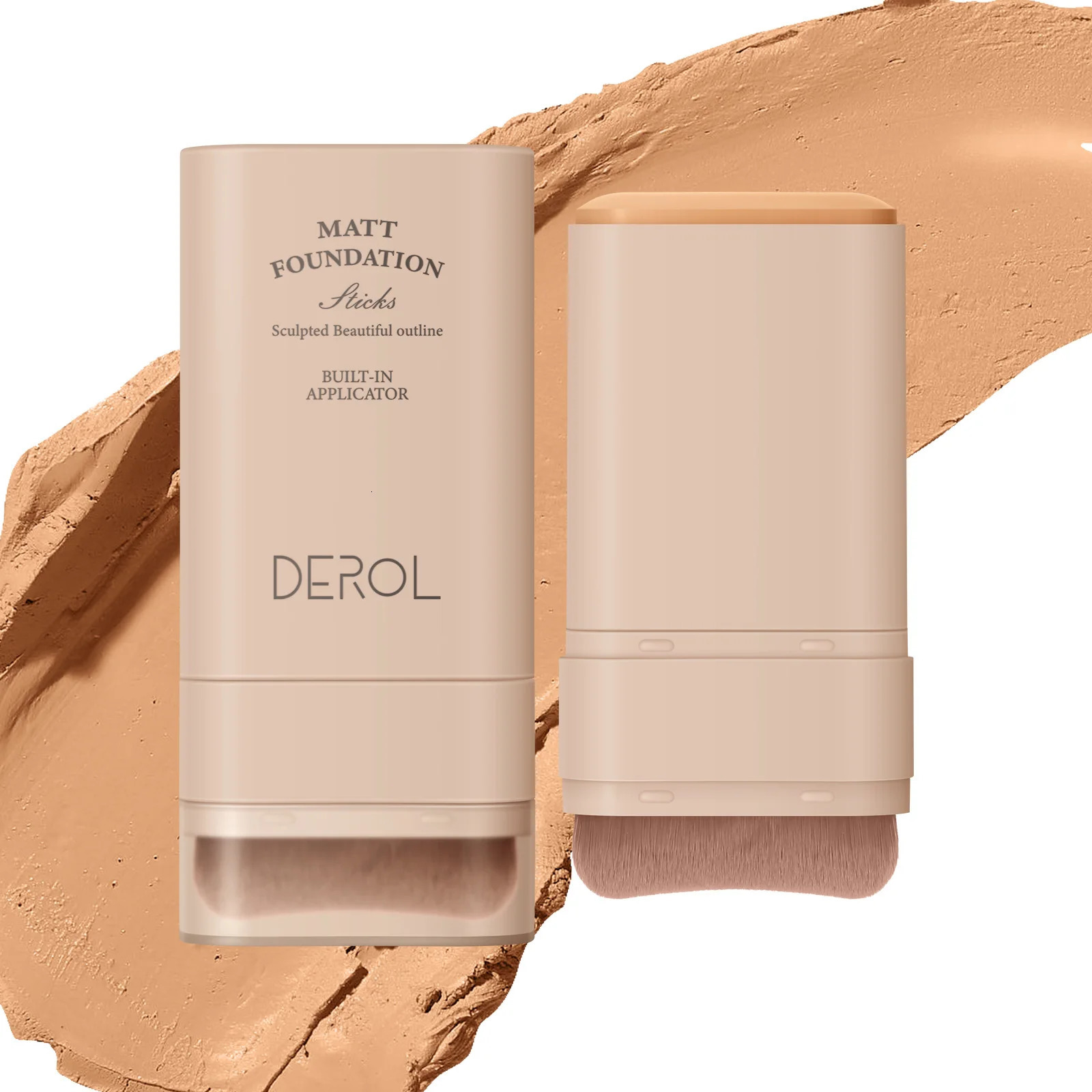 Soft Bristles Foundation Stick Full Coverage Acne Spot Dark Circle Moisturize Concealer Cream Face Makeup Bulti-in Applicator 240705