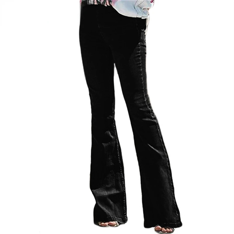 Women Bootcut Jeans Slim Fit Denim Pants Bell Bottom Straight High Waist Bootleg Jeans Stretch Female Flare Trouser Maxi 240702