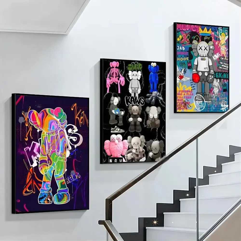 Paintings Paintings Cartoon A-kaws Canvas Painting Poster Art Wall Murals Decor Game Room Decor Gifts Kawaii HD Painting Cat CarsL476 H250115