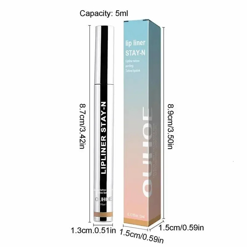 Peel Off Lip Liner Waterproof Long Lasting Liquid Lip Stick Non- Stick Lip Liner Moisturizing Tear Off Lipliner Stain Lip Care i240705