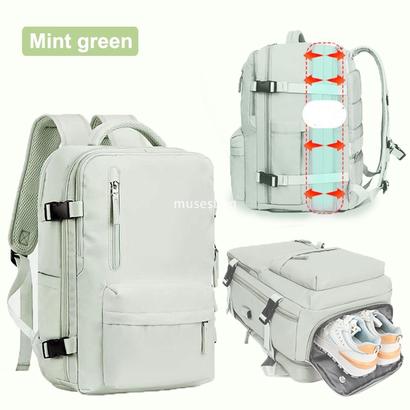 Temperament for both men and women high-end new expansion backpack universal backpack travel oversized luggage bag shoe compartment waterproof leisure