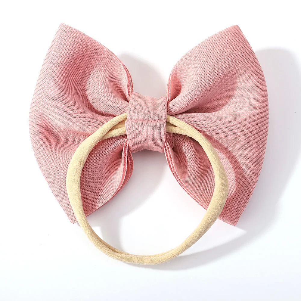 2PcsSet Baby Hair Accessories Solid Color Big Bow Head Band for Child Girl Soft Nylon Rope UV Resistant Sunglasses Beach Style 240625