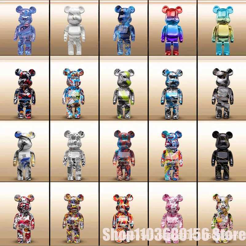 Novelty Items Minimalist style 35cm resin graffiti violent bear bricks violent bear ornaments office desk and living room decorationL2476
