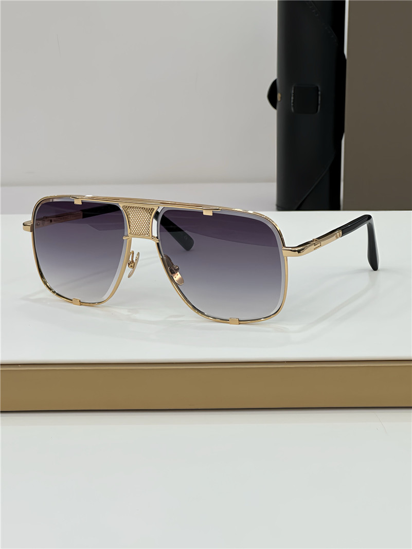 classic sunglasses men design metal vintage fashion style outdoor eyewear square frame UV 400 lens with case MACH FIVE
