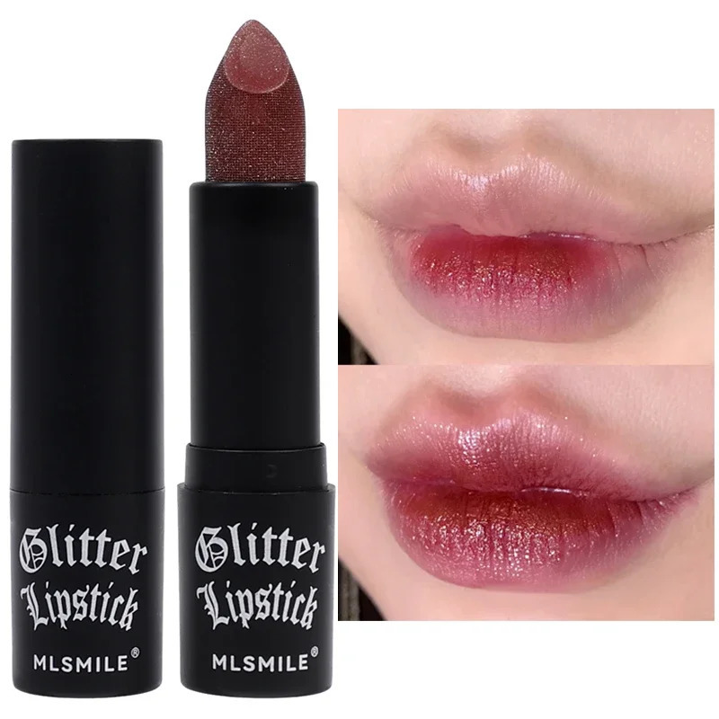 Diamond Matte Lipstick 7 Colors Waterproof Lasting Moisturizing Non-stick Cup Pearlescent Lip Tint Glitter Red Sexy Lips Makeup i240705