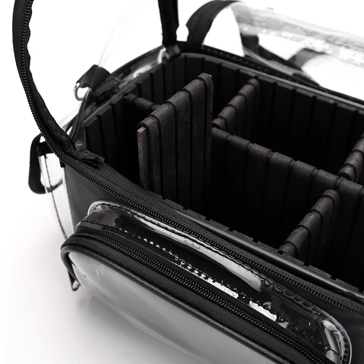 Barber Makeup Bag Salon Makeup Tool Backpack Hair Compression Portable Storage Box Transparent Waterproof Travel Handbag 240704bj