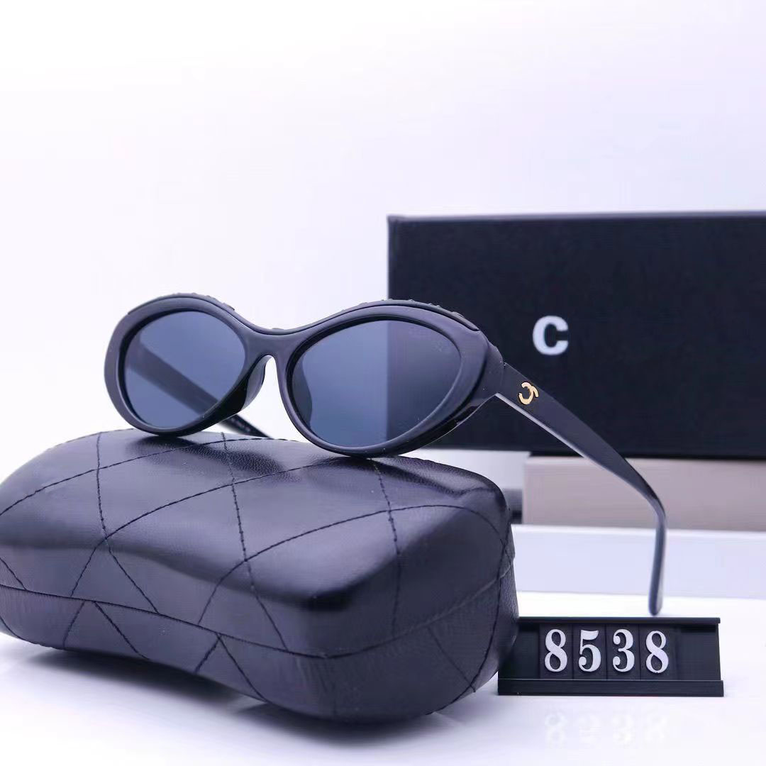 Designer channel sunglasses letter sunglasses for women slim mirror legs Luxury Square frame Fashion Driving Beach shading UV polarized glasses with box