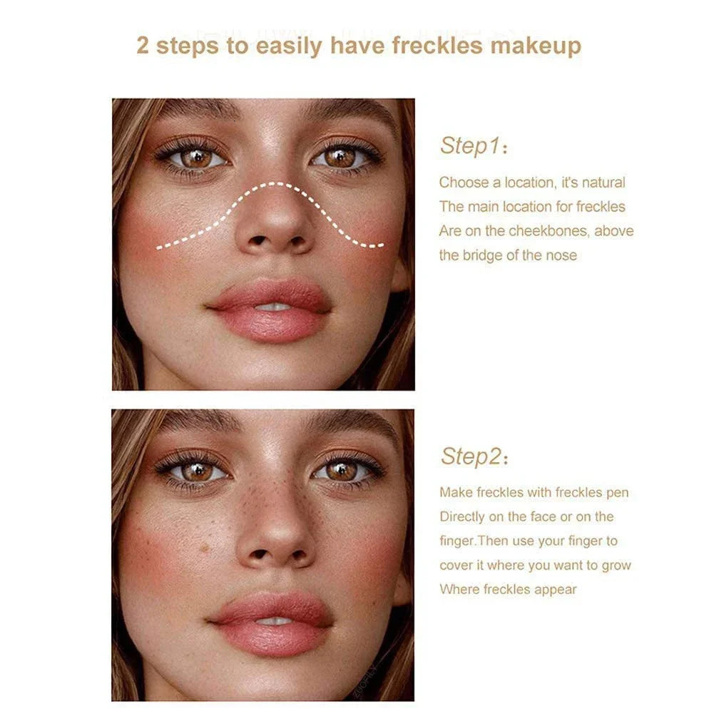 Freckle Pen Waterproof Natural Simulation Fake Spot Makeup Tool Lasting Waterproof Face Dot Spot Pen Eyeliner Durable Cosmetics i240705