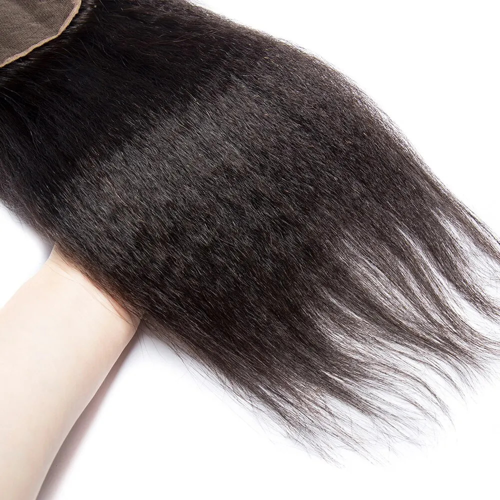 Kinky Straight 5x5 6x6 7x7 13x4 13x6 Lace Frontal HD and Transparent Swiss Lace 130% Density Pre-plucked Hair Line 100% Malaysian Virgin Human Hair