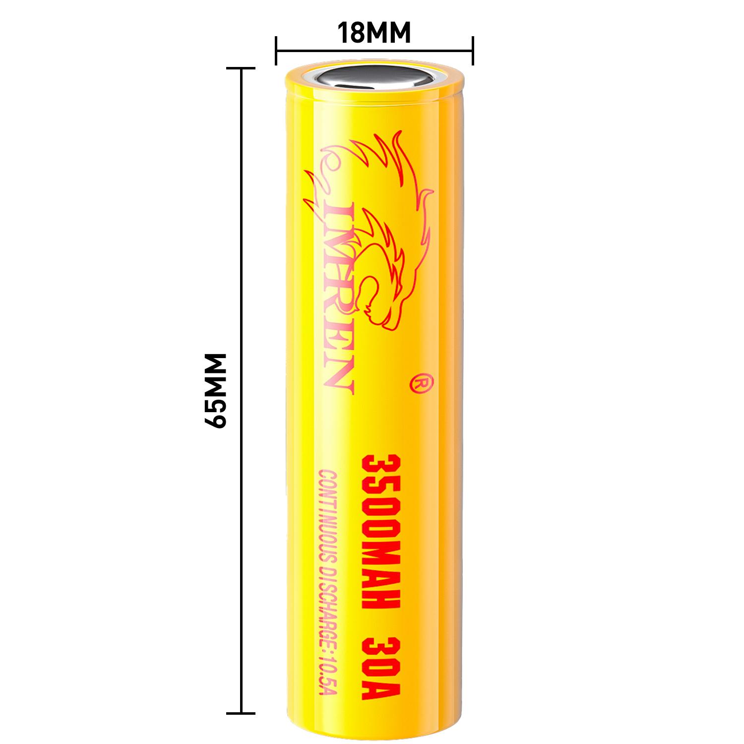 IMREN Original Authentic 18650 Battery IMR18650 3500mAh 3.7V IMR 18650 Li-ion Batteries for Flashlight