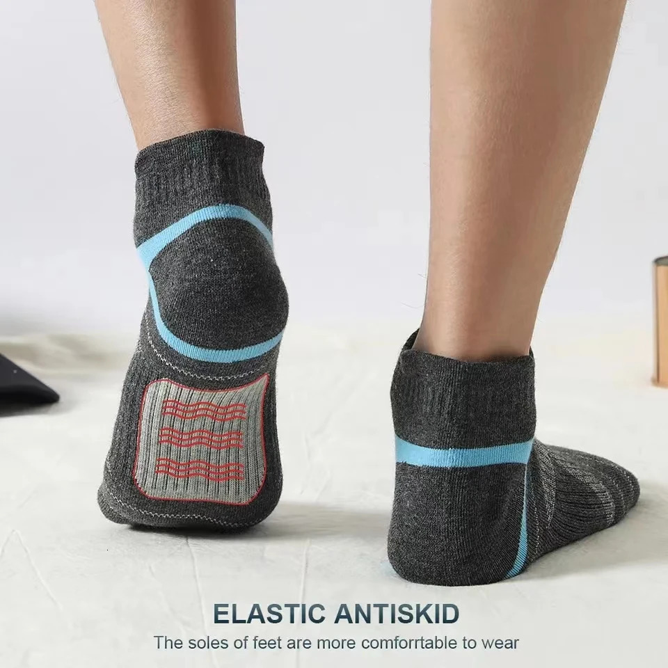 5 Pairs High Quality Socks Men Summer Outdoor Casual Cotton Socks Short Breathable Black Ankle Socks Run Sports Socks Size 38-45 240703