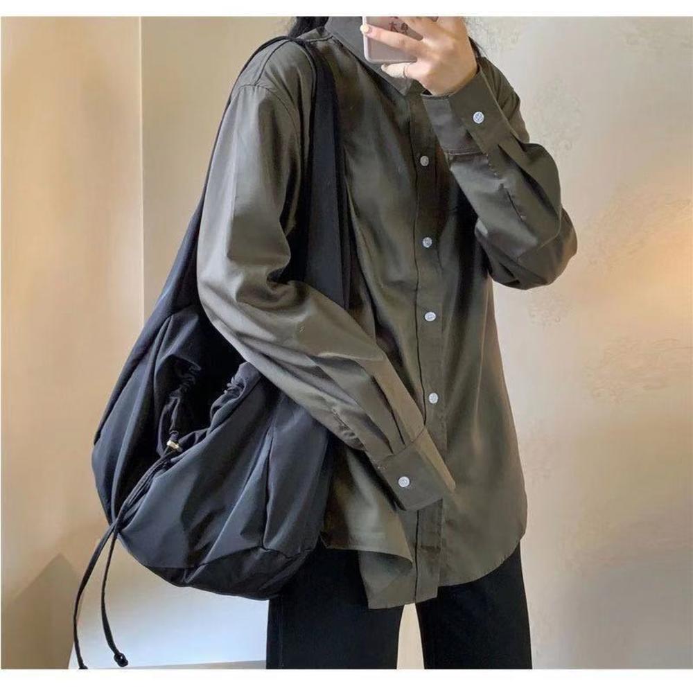 Women Solid Color Crossbody Bags Large Capacity Travel Messenger Student Haruku Handbags Ladies Eco-Friendly Shoulder Bag H7.6#28