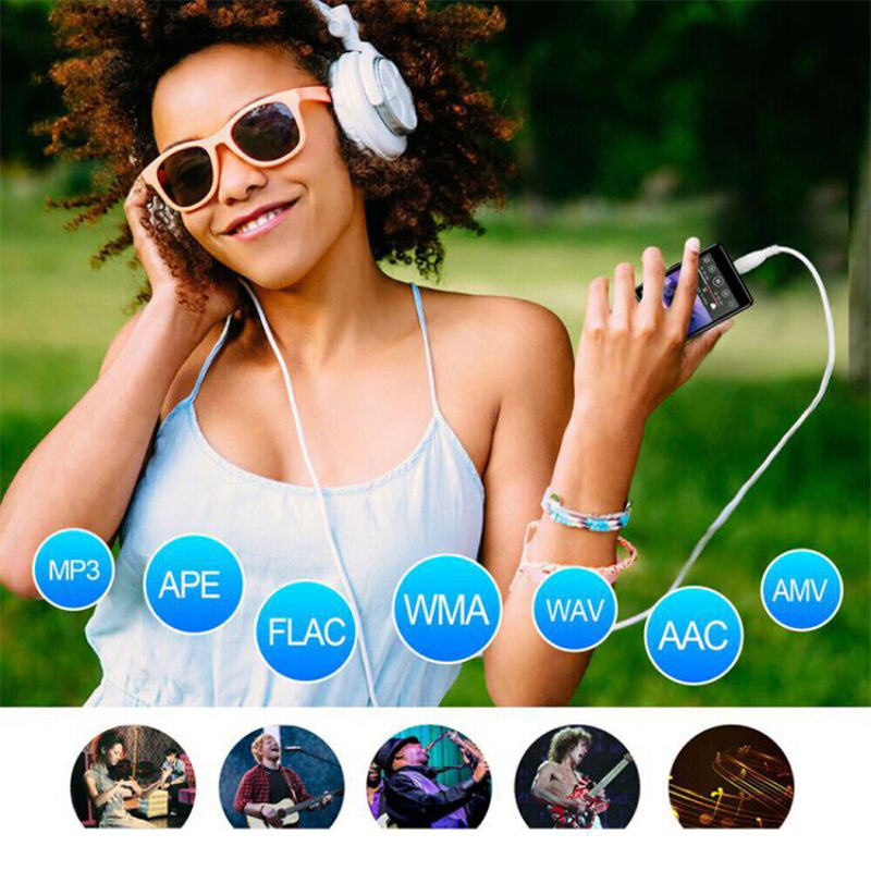Portable Mini MP3 Player Bluetooth HiFi Stereo Music Player Full Screen MP4 Video Playback With FM Radio Recording For Walkman