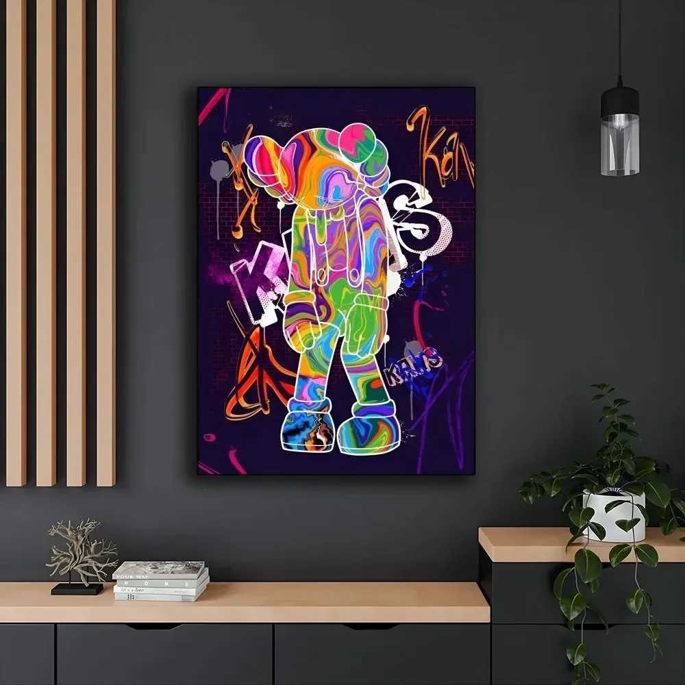 Paintings Paintings Cartoon A-kaws Canvas Painting Poster Art Wall Murals Decor Game Room Decor Gifts Kawaii HD Painting Cat CarsL476 H250115