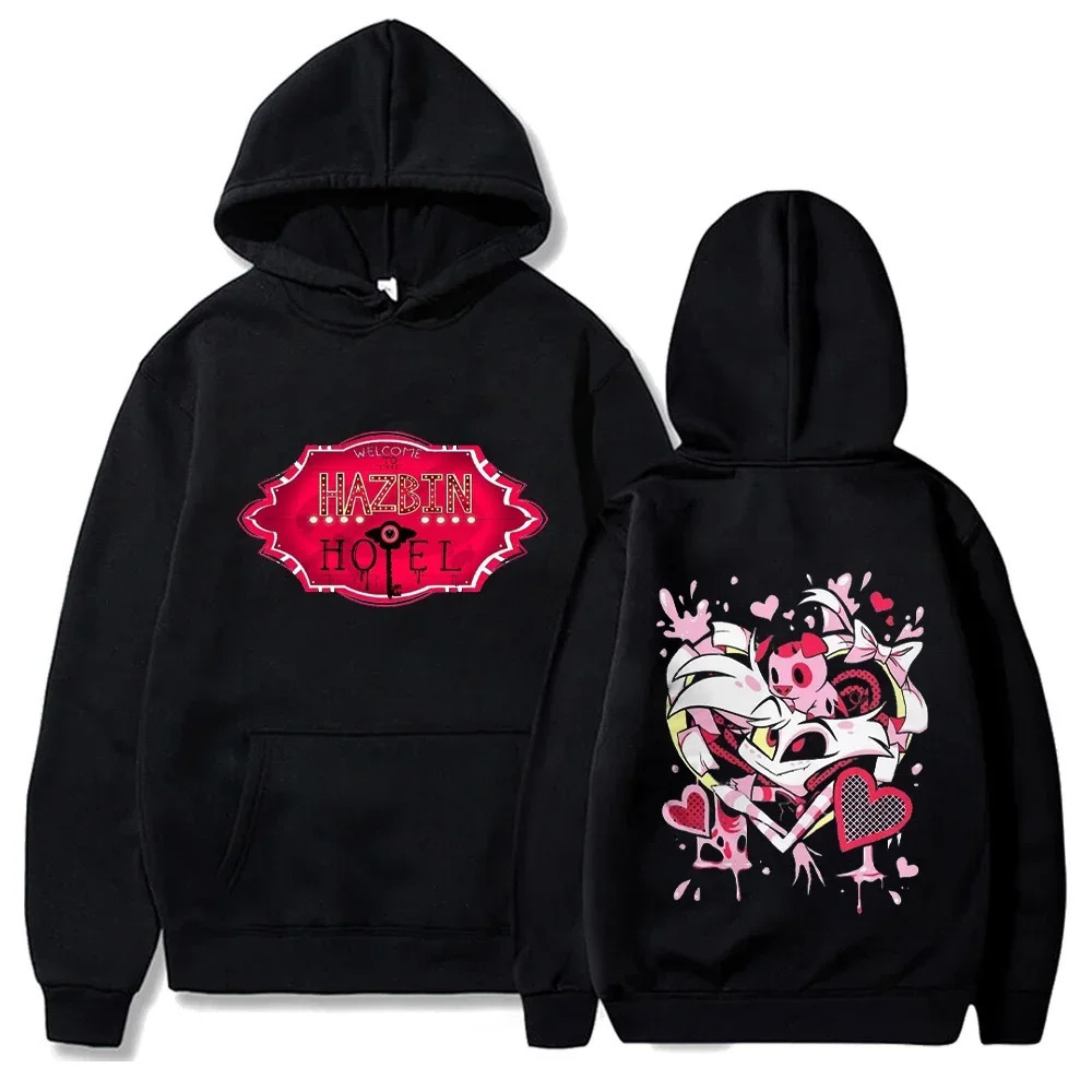 Hoodie Y2k Men Women Hazbin els Anime Clothes Streetwear Hoodies Funny Alastor Print Sweatshirt 240702