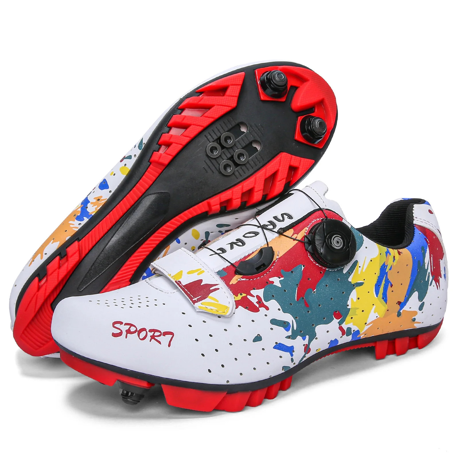 Cycling Shoes MTB Men SPD Road Dirt Bike Shoes Route Cleat Flat Sneaker Racing Women Bicycle Mountain Biking Shoes 240705