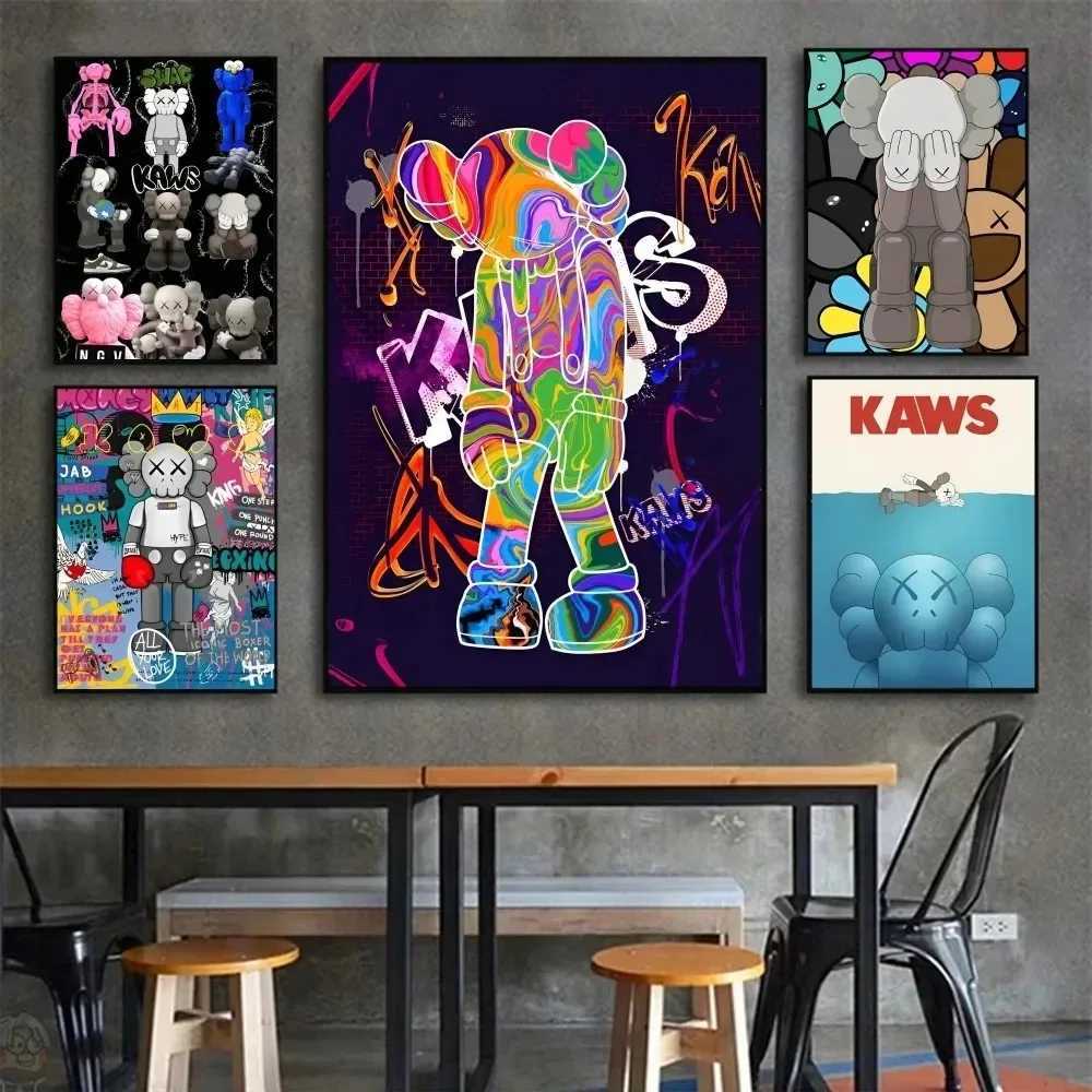 Paintings Paintings Cartoon A-kaws Canvas Painting Poster Art Wall Murals Decor Game Room Decor Gifts Kawaii HD Painting Cat CarsL476 H250115