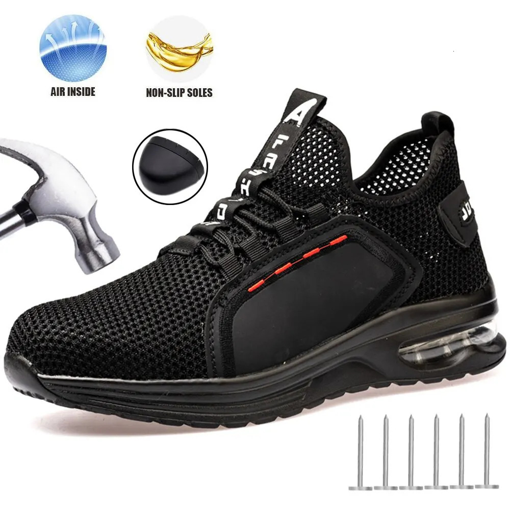 Safety Shoes Work Shoes Steel Shoes Toe MENS Strike Test Indestructible Work Boots Are Safe and Light in Weight. 240702