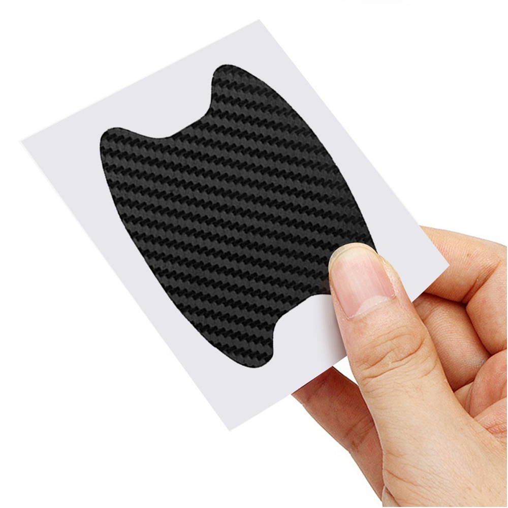 1Set 3D Car Doors Sticker Carbon Fiber Scratches Resistant Cover Auto Handle Protection Film Exterior Styling Accessories Tools