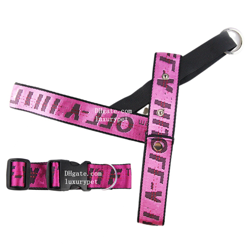 free shipping Designer Collar Leash Set No Pull Dog Harness, Easy Walk for Small Medium Large Pets Lightweight Harness Anti-Twist Pet Lead Combo Stree