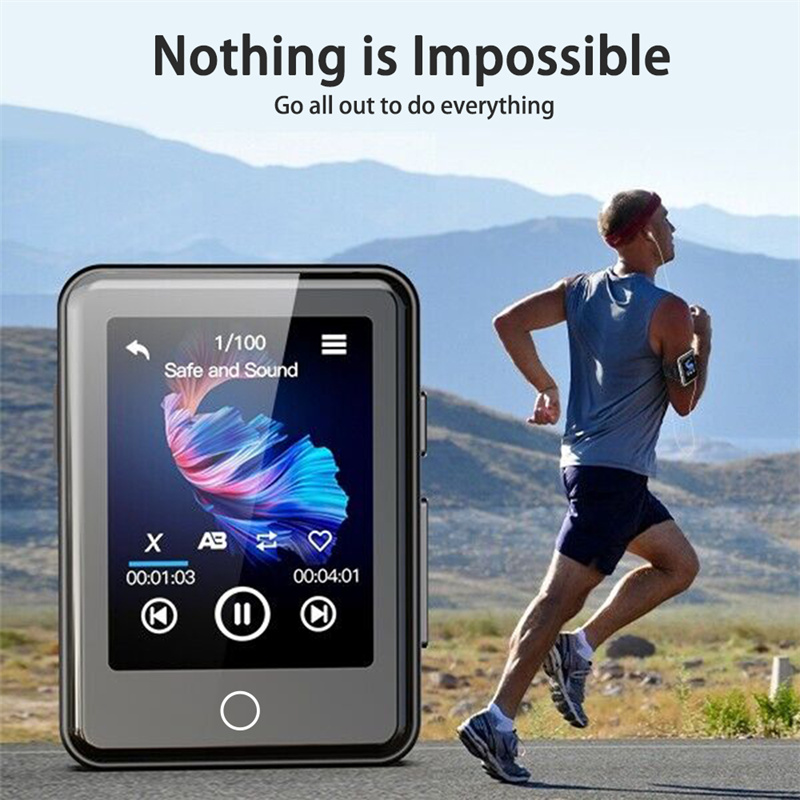Portable Mini MP3 Player Bluetooth HiFi Stereo Music Player Full Screen MP4 Video Playback With FM Radio Recording For Walkman
