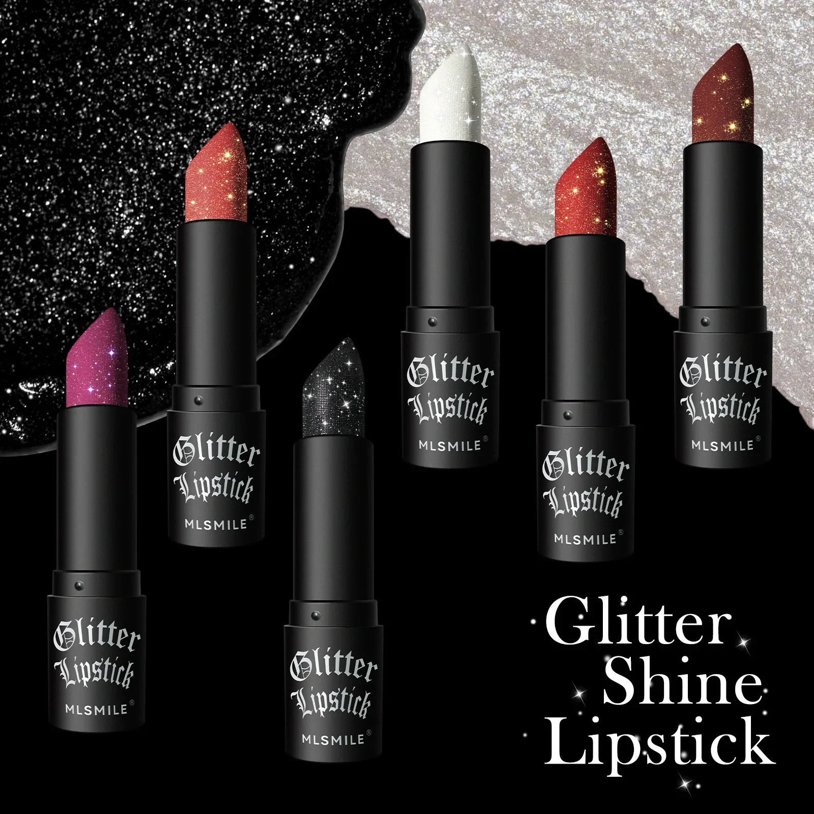 7 Colors Glitter Lipstick Waterproof Long Lasting Diamond Pearlescent Metallic Non-stick Cup Lipstick Women Lips Makeup Cosmetic i240705