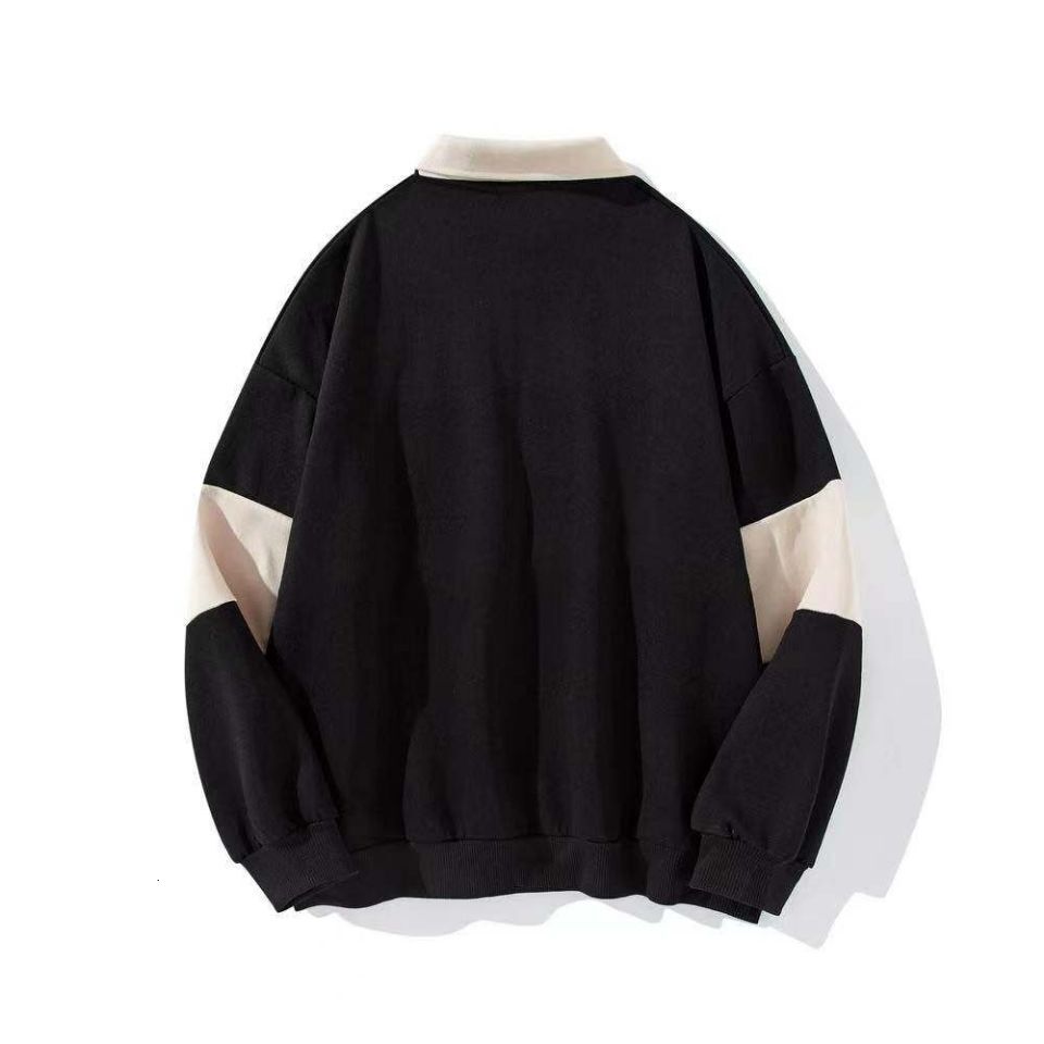 2021 Autumn/Winter New Sweater Men's and Women's Long sleeved Loose POLO Shirt Couple Campus Style