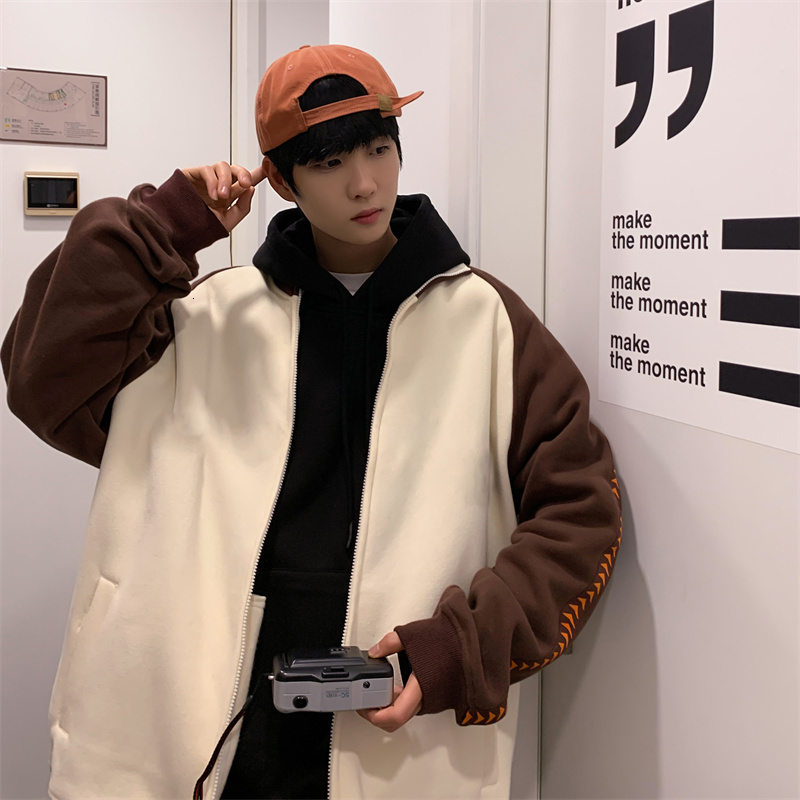 The main promotion is the men's trendy stand up collar new minimalist artistic casual hoodie with a public jacket F7.6#83.3