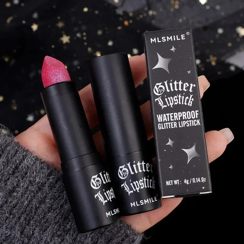 Diamond Matte Lipstick 7 Colors Waterproof Lasting Moisturizing Non-stick Cup Pearlescent Lip Tint Glitter Red Sexy Lips Makeup i240705