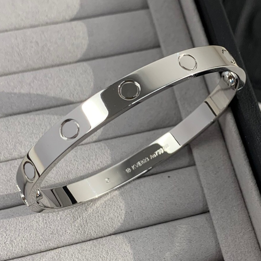 LOVE Bangle size 16-20 CM T0P quality for man Womens prominent screws details are consistent counter products gold plated with 025 K clash