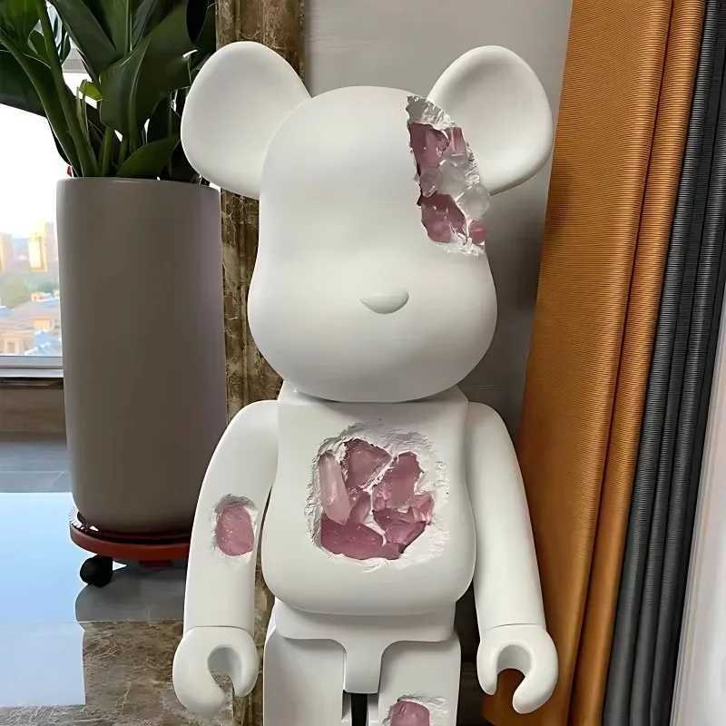 Novelty Items Decorative Objects Figurines Creative Crystal Violent Bear Large Ornament Floor-standing Erosion Internet Celebrity Living Room z241111