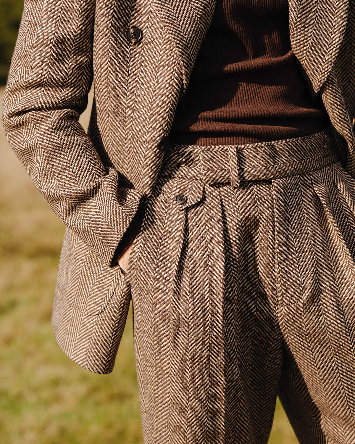 Casual Men's Coat Peaked Lapel Wool Blend Tailored Long Warm Jacket For Men Double Breasted Autumn Winter Custom Made 2 Piece Set Coats+Pants