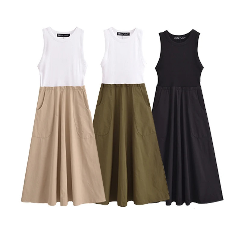 Dresses Summer Womens 2024 Chic Patchwork Elegant Womens Holiday Dress Street Fashion Youth Comfortable Dress 240701