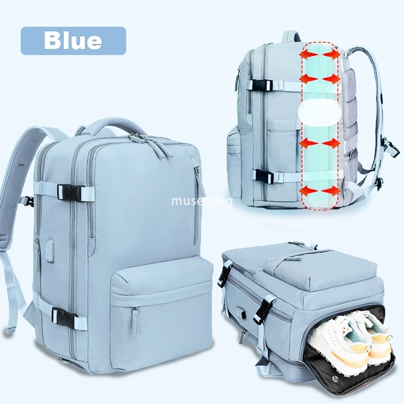 Temperament for both men and women high-end new expansion backpack universal backpack travel oversized luggage bag shoe compartment waterproof leisure