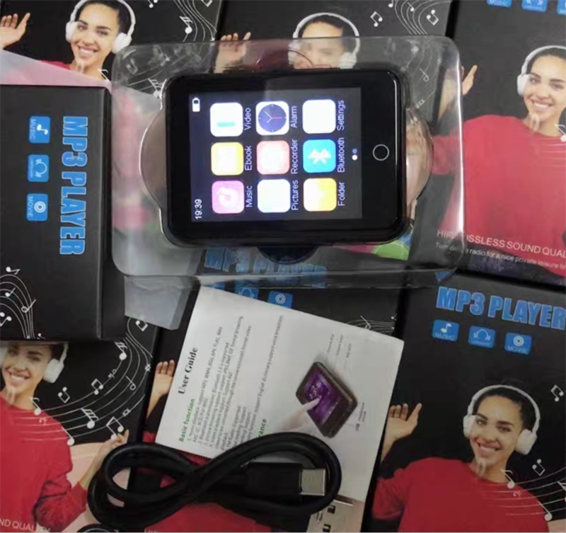 Portable Mini MP3 Player Bluetooth HiFi Stereo Music Player Full Screen MP4 Video Playback With FM Radio Recording For Walkman