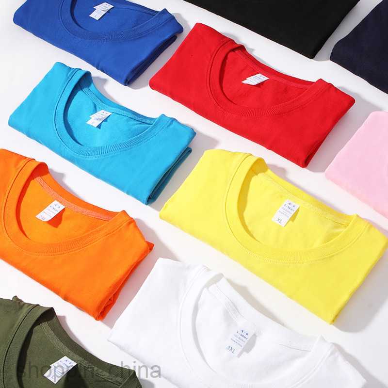 Men's T Shirts Cotton blank round neck short sleeve printed DIY hand-painted T-shirt class clothes Fashion brand tops