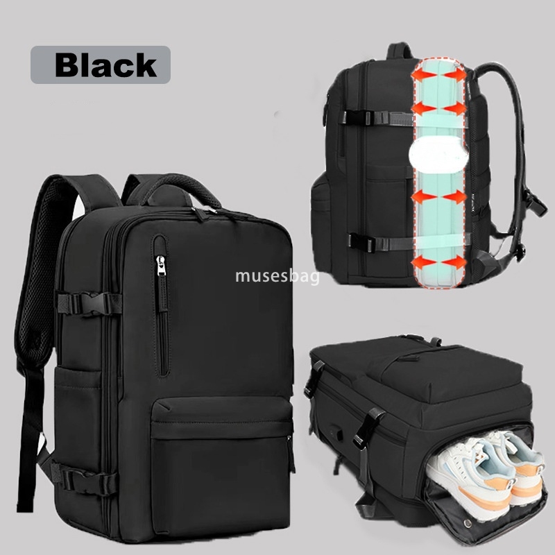 Temperament for both men and women high-end new expansion backpack universal backpack travel oversized luggage bag shoe compartment waterproof leisure