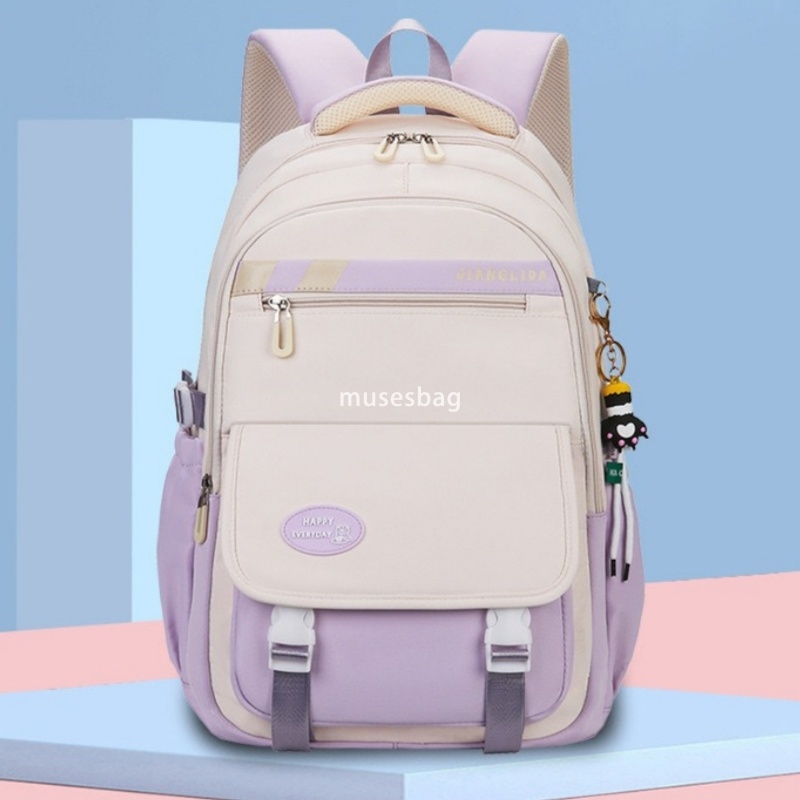 High quality women's fashionable new style simple and large capacity primary school girls backpack junior high school students backpack trendy in