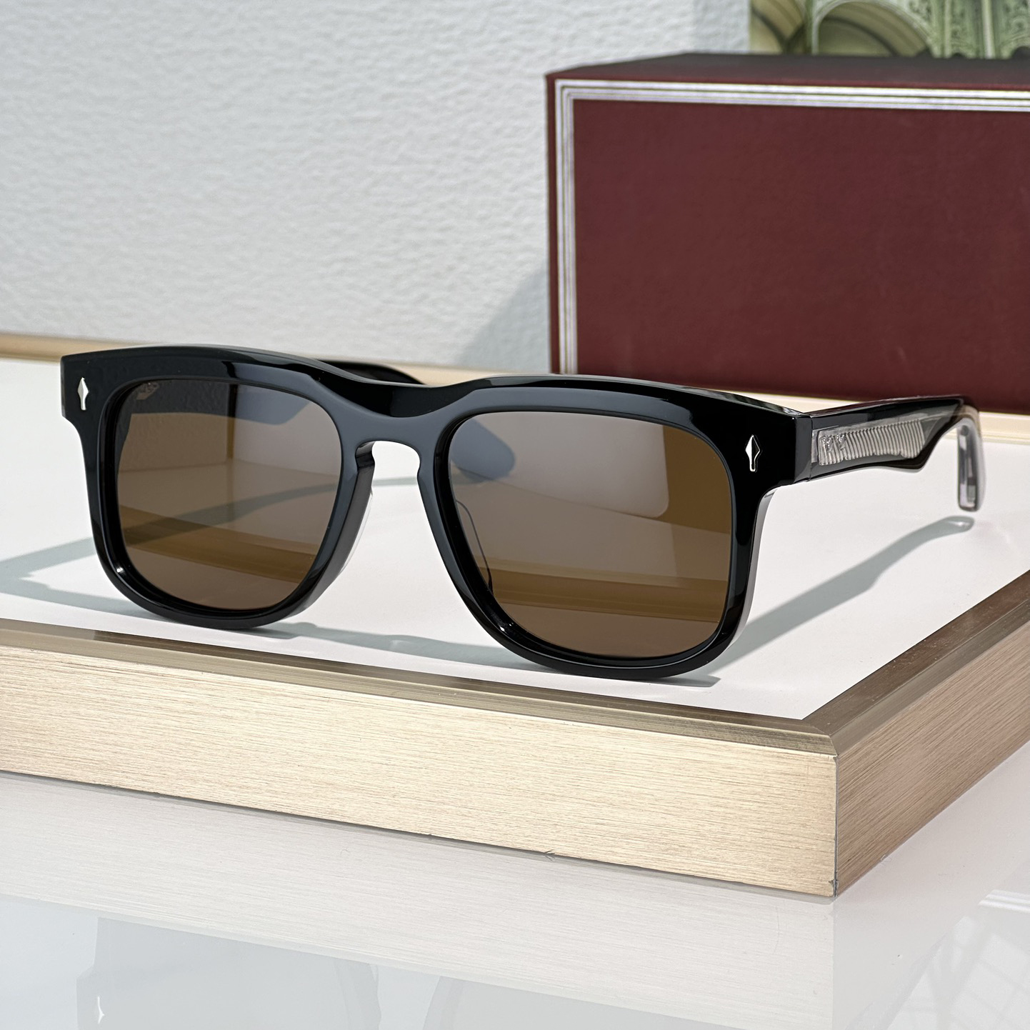 Fashion Sunglasses For Men Women WESLEYI Summer Square Super Designer Stylish High Street Style Anti-Ultraviolet UV400 Plate Acetate Full Frame Glasse