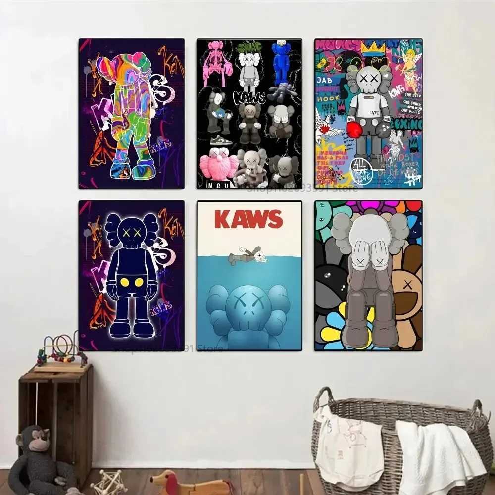 Paintings Paintings Cartoon A-kaws Canvas Painting Poster Art Wall Murals Decor Game Room Decor Gifts Kawaii HD Painting Cat CarsL476 H250115